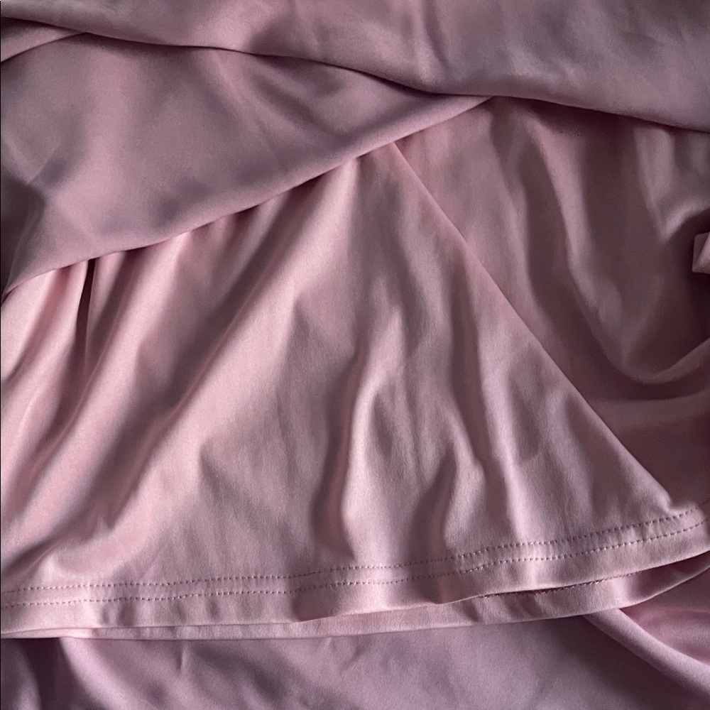Satin Pink Bias-Cut Midi Skirt - Picture 5 of 5